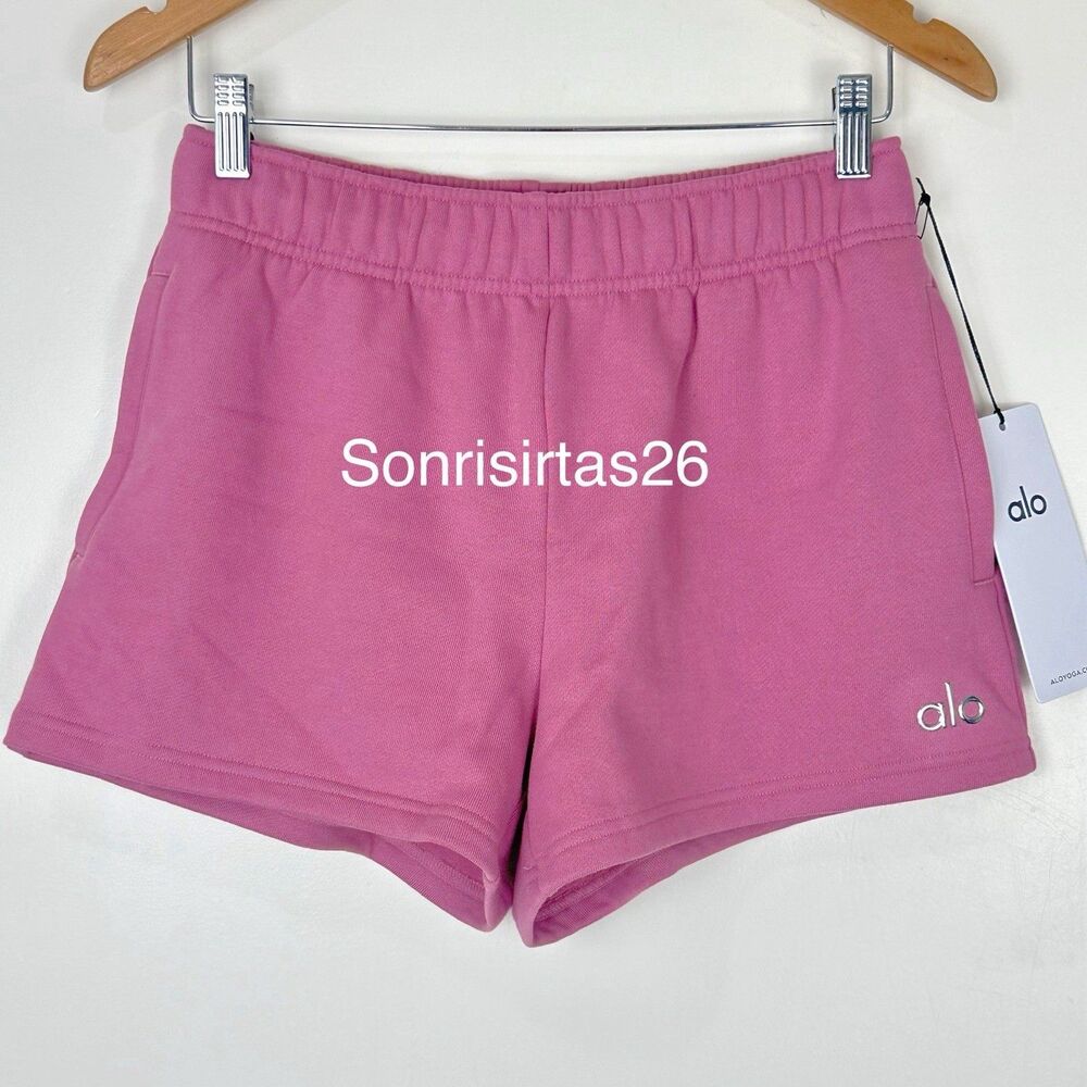 Alo Yoga Accolade Shorts Pink Wild Rose XXS NWT Limited Edition Athleisure Cozy